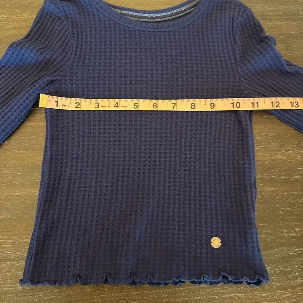 Justice Girls 6 Long Sleeve Navy Top
